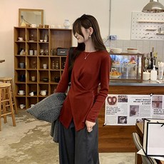 레몬소울 여성용 리퀴디 라운드 랩 니트 07980