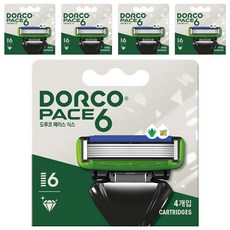 Dorco face 6 6 剃須刀片, 4件, 5個