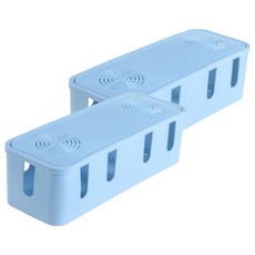라니마켓 파스텔톤 멀티탭 전선 정리함, 2개, 블루