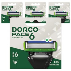 Dorco face 6 6 剃須刀片, 4件, 4個