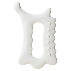 Jibaan 身體臉部按摩指壓刮痧板, 白色, 1個