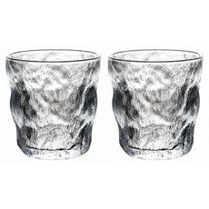 AHOYE 冰川紋玻璃杯 300mL 二入組 咖啡杯 酒杯, 半透明色, 1組