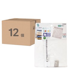 UdiLife 優的生活大師 純淨無染 細網角型洗衣袋 40x50cm, 12個, 白色