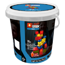 LIGHT STAX Basic 小顆粒 亮亮積木 聲控小狗3合1 LED積木, 小狗3合1, 1桶