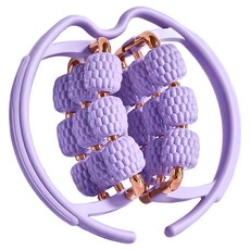 MICHAEL FITNESS 麥克健身 升級三層18輪夾腿按摩器 全包裹更高效率 更省力 滾走肌肉腿 加厚防滑握柄, 250 x 150 x 100mm, 迷霧紫, 1個