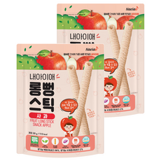 Naeiae 嬰幼兒米棒 蘋果 無添加成分 韓國產認證農作物原料, 30g, 2包