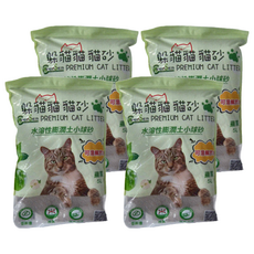 躲貓貓 水溶性膨潤土小球砂, 蘋果 5L, 低粉塵, 除臭, 4袋