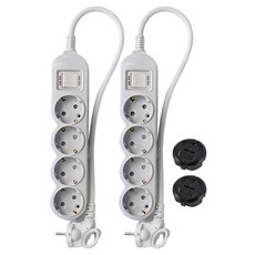 LED通用主過載閉鎖多抽頭4孔EPM-L304A+安全蓋隨機出貨, 40cm, 隨機出貨, 2個