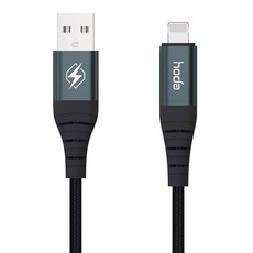 HODA 好貼 M1 USB-C-Lightning 快速傳輸線, 0.3m, 黑色, 1條