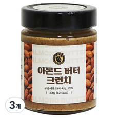 너츠브라더 아몬드 버터 크런치, 3개, 200g