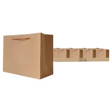 Lead home 堅固耐用牛皮素色紙質購物袋, 12個, 牛皮紙棕色