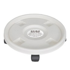 제로홈 동그라미 이동식 화분받침대, 화이트, 1개