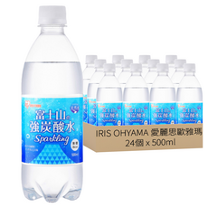 IRIS OHYAMA 愛麗思歐雅瑪 富士山強氣泡水, 500ml, 24瓶