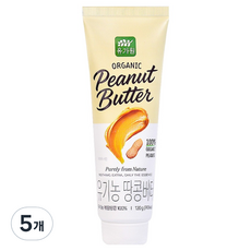 유가원 짜먹는 유기농 땅콩버터 튜브, 120g, 5개