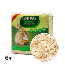 칩시 가문비 전나무 그린애플 소동물베딩, 6개, 1kg