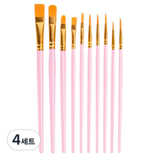 씨티 수채화붓 10종 세트 진핑크, 4세트