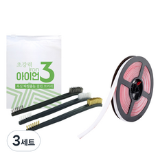 모나코올리브 욕실타일 청소솔 3종 세트 + 인테리어 타일줄눈 6m, 3세트, 화이트(줄눈)