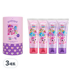 Kentroyal Catch Teenieping兒童蔬菜牙膏 草莓 80g*2入+葡萄 80g*2入組, 3組