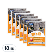 테비토퍼 먼지제로 고양이 모래 레몬향, 4L, 18개