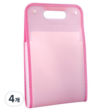 올인셀 데일리 다용도 아코디언 파일 13칸 A4, 핑크, 4개