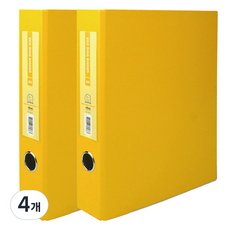 마이다스 D링 바인더 파일 명찰형 5cm 3공 A4, 노랑색, 4개