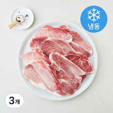미트엔조이 수입산 돼지 앞다리 13mm 구이용 (냉동), 3개, 1kg