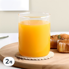 마카 내열유리 컵 C03 420ml, 2개
