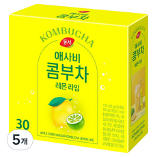 DONGSUH 東西食品 蘋果醋康普茶 檸檬青檸, 30入, 5g, 5個