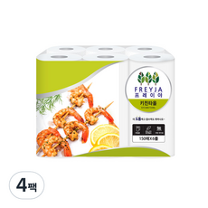 모나리자 프레이야 천연펄프 키친타올 150매, 6롤, 4팩