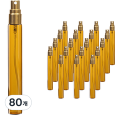 강군샵 알루미늄캡 스프레이 용기 15ml, 브라운(용기) + 골드(캡), 80개