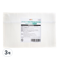 코멧 베이직 자바라 빨대 투명 210 x 7 mm, 3개, 500개입