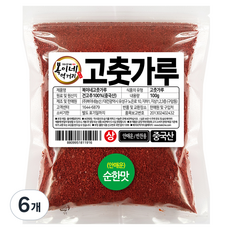 복이네먹거리 안매운 고춧가루 반찬용 상, 100g, 6개
