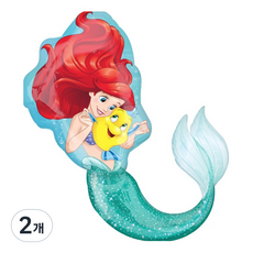 你好宇宙生日派對用品小美人魚氣球, 小美人魚, 2個