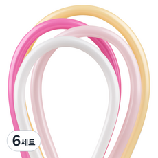 셈퍼텍스 요술풍선 160S 40p 세트, 화이트, 핑크, 푸치샤, 피치(랜덤발송), 6세트