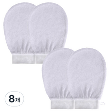 지앤와이 저자극 비스코스 때밀이 장갑, 화이트, 2개입, 8개