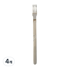 해모 윌리브 국산 304 스텐 콤비 하트 커트러리 티포크, 실버, 4개