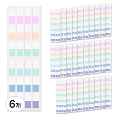 Inp 粉彩索引黏性便條貼紙, 6個, 240入