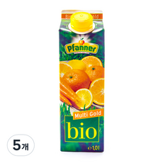 Pfanner 柳橙檸檬綜合果汁, 1L, 5個