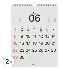 Iciel design 四葉草彈簧日曆 2025, 黑色, 2個