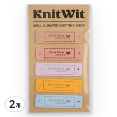 KnitWit 手工麂皮With Love標籤5件組, 2個, 粉彩組合