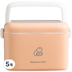 라이크스 휴대용 구급상자 핑크베이지 대형, 5개