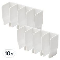 인앳홈 무타공 튜브 정리 클립 4단 ONE SIZE, 화이트, 10개