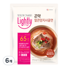 라이틀리 곤약 얼큰양지사골면 2인분, 424g, 6개