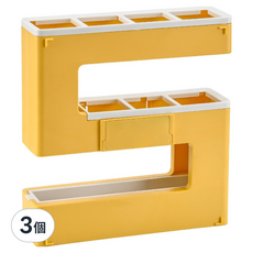 小麥購物 創意壁掛免打孔數字雨傘收納架 L2422, 3個, 黃色