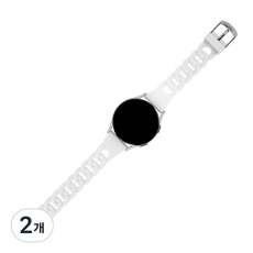 Watch Standard 鍊條矽膠錶帶 20mm, 白色