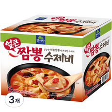 면사랑 얼큰 짬뽕 수제비 6p, 1.182kg, 3개