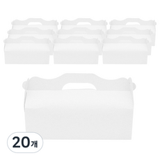 Donna&deco Doah 手提素面長形紙盒, 白色, 20個