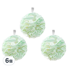 葉子小舖 耐用沐浴球花 110g, 顏色隨機, 1入, 6個