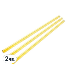 푸코 내열유리 빨대 옐로우, 3개입, 2세트