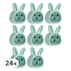 多用途兔子毛巾塞掛架, 06 薄荷綠, 24個